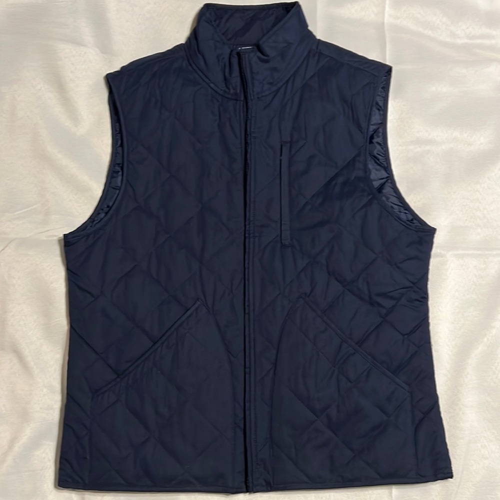 MENS NAVY BLUE QUILTED VEST!